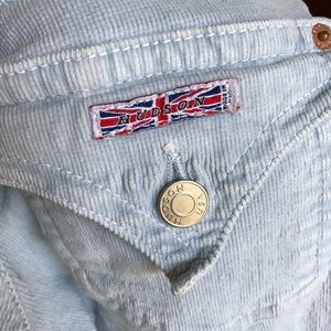 Hudson baby blue corduroy bell pants size 25